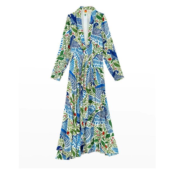 ⭐️ FARM Rio Blue Macaw Flight Maxi Dress - Picture 3 of 13